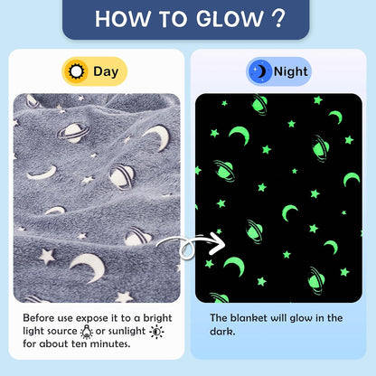 Glow in the Dark Blanket for Kids