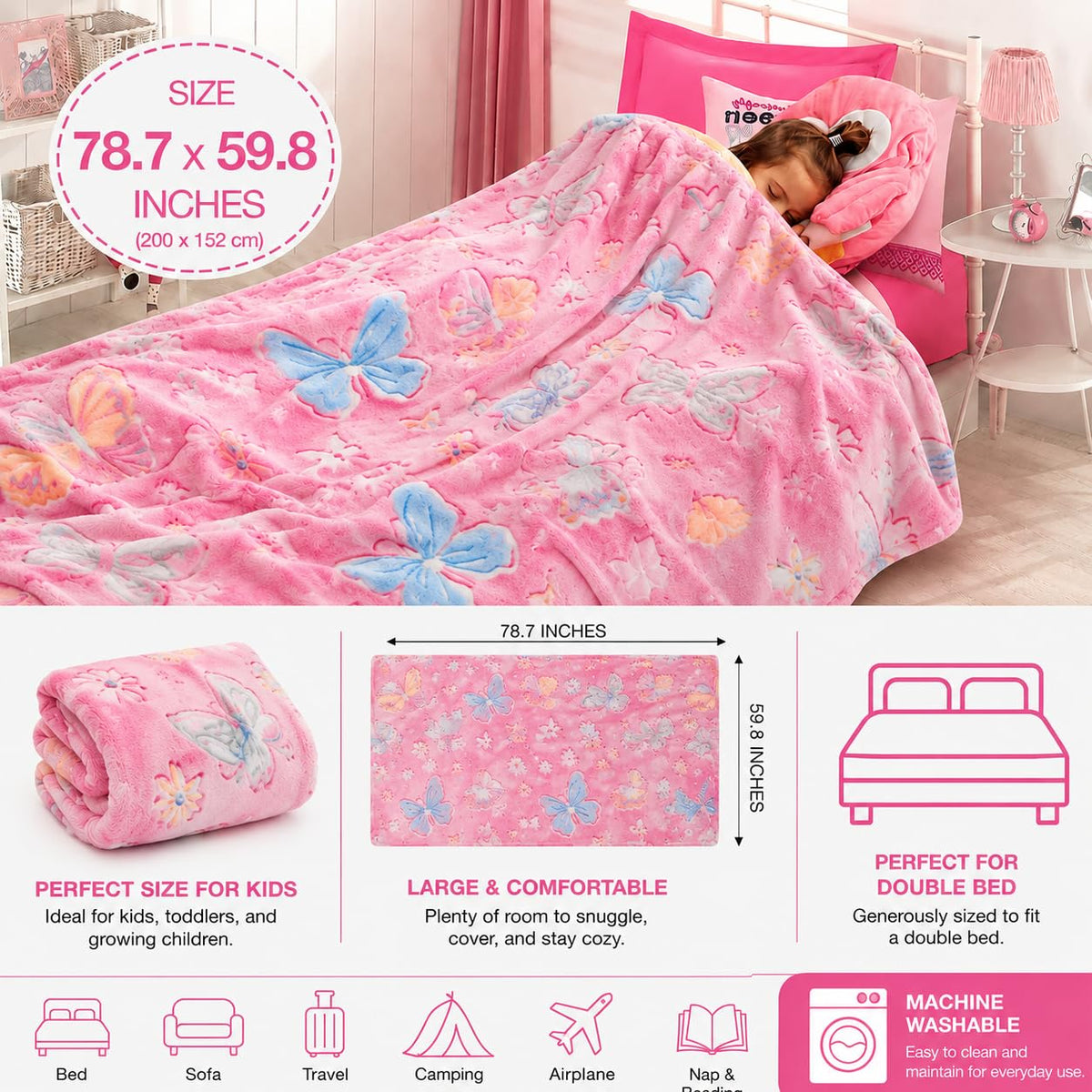 Glow in the Dark Blanket for Kids
